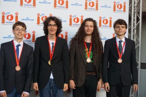 Die Sieger v.l.n.r.: Gregor Matl (Bronze), Felix Bauckholt (Gold), Philip Wellnitz (Bronze), Manuel Gundlach (Bronze)